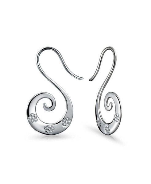 Серьги Bling Jewelry Tribal Flower Blossom Swirl