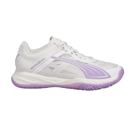 Puma Accelerate Nitro Sqd Volleyball Womens White Sneakers Athletic Shoes 10747