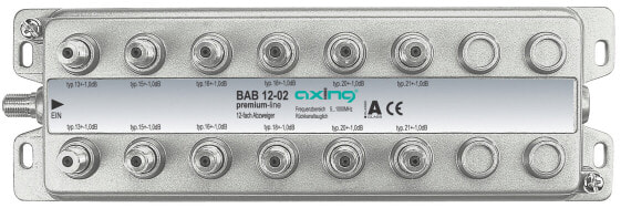 axing BAB 12-02 - Cable splitter - 5 - 1006 MHz - Stainless steel - A - F - 245 mm