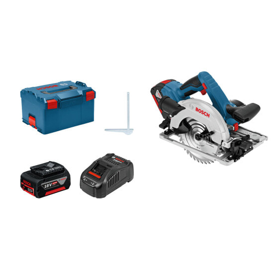 Bosch Akku-Kreissäge GKS 18V-57 G mit 2x5,0 Ah, GAL1880 CV in L-BOXX 238