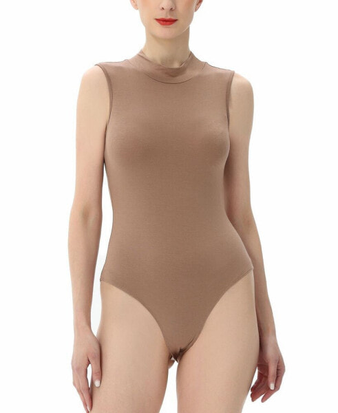 Women's Turtleneck Sleeveless Bodysuit