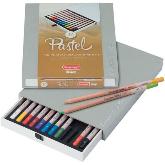 Пастельный карандаш Bruynzeel Design футляр 12 Предметы Разноцветный