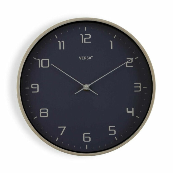 Настенное часы Versa Синий Деревянный PU (30,5 x 4,3 x 30,5 cm)