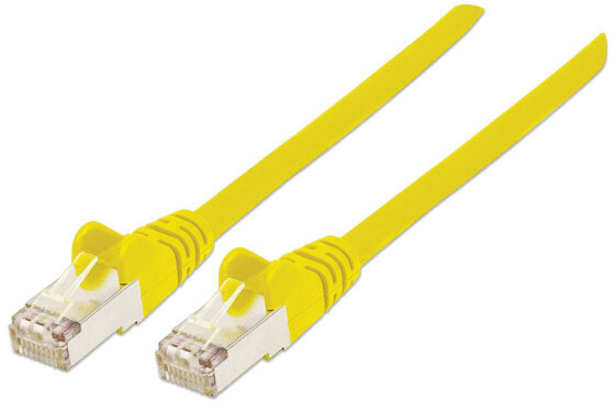 Intellinet Network Patch Cable - Cat7 Cable/Cat6A Plugs - 1.5m - Yellow - Copper - S/FTP - LSOH / LSZH - PVC - Gold Plated Contacts - Snagless - Booted - Polybag - 1.5 m - Cat7 - S/FTP (S-STP) - RJ-45 - RJ-45 - Yellow
