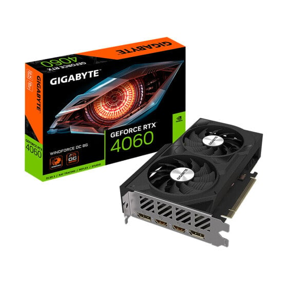 Gigabyte GeForce RTX 4060 WINDFORCE OC 8G - GeForce RTX 4060 - 8 GB - GDDR6 - 128 bit - 7680 x 4320 pixels - PCI Express 4.0