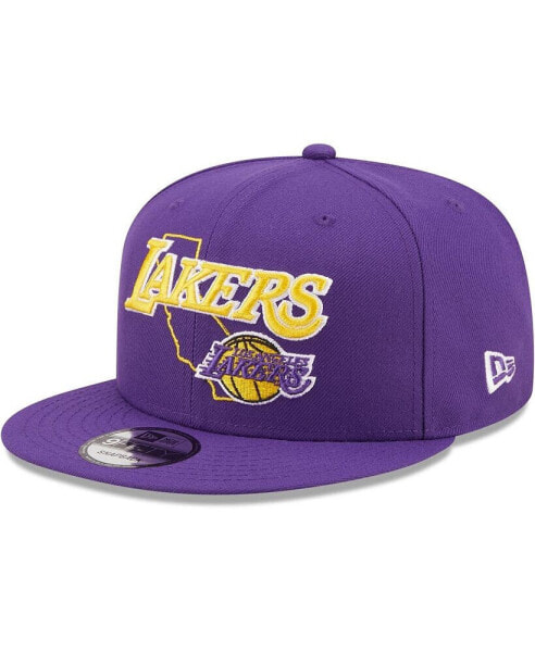 Men's Purple Los Angeles Lakers Team State 9Fifty Snapback Hat