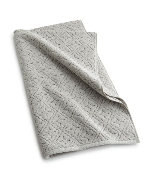 Micro Cotton Sculpted Tonal Tile Bath Towel, 30" x 56", Created for Macy's