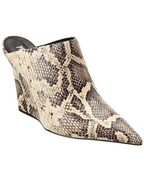 Paris Texas Wanda Sabot Snake-Embossed Leather Mule Women's White 36