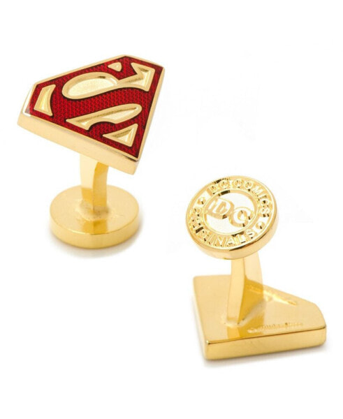Запонки эмалированные латунные Superman Shield Cufflinks от Cufflinks Inc.