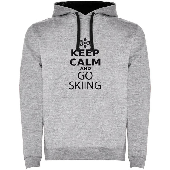 KRUSKIS Keep Calm And Go Skiing Two-Colour hoodie