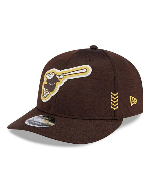 Бейсболка New Era мужская коричневая San Diego Padres 2024 Clubhouse Low Profile 59FIFTY Snapback Hat