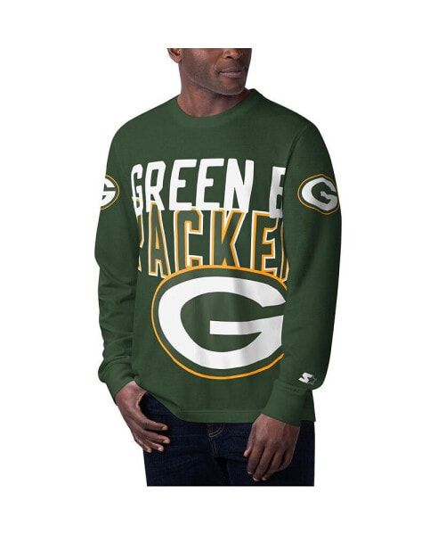 Men's Green Green Bay Packers Clutch Hit Long Sleeve T-shirt