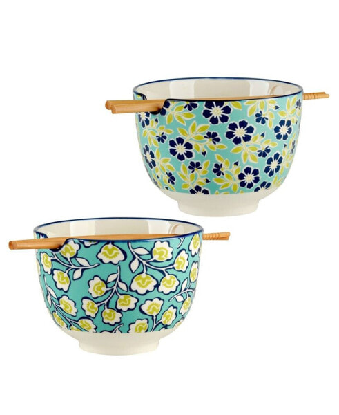 Tapestry Set of 2 Ramen Bowls, Service for 2
