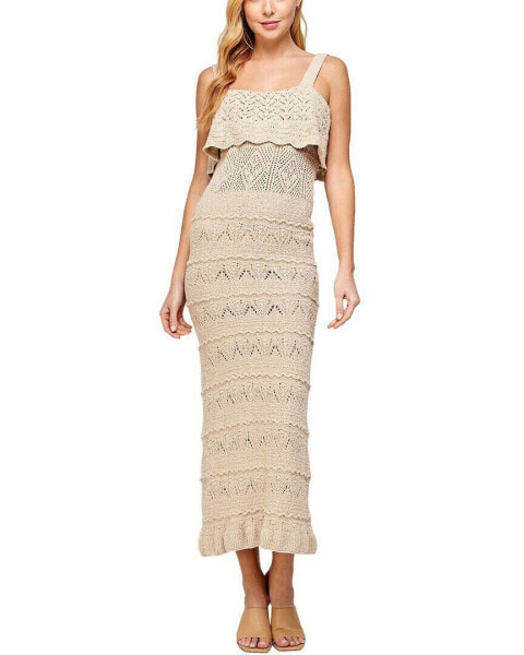 Koko + Mason Crochet Midi Dress Women's Xs