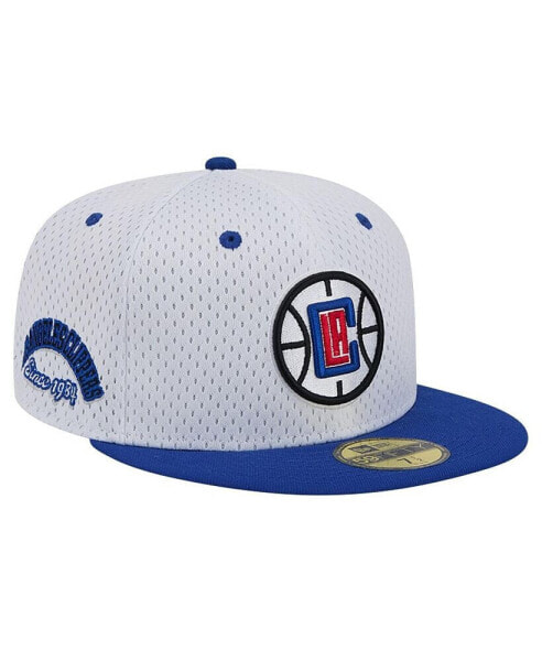 Men's White/Royal LA Clippers Throwback 2Tone 59Fifty Fitted Hat