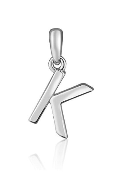 Minimalist silver letter "K" pendant SVLP0948XH2000K