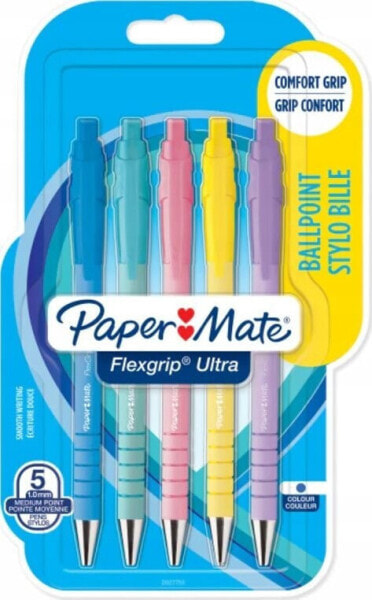 Paper Mate PAPER MATE Kugelschreiber Flexgrip Ultra Pastel. M blau 5er Blister