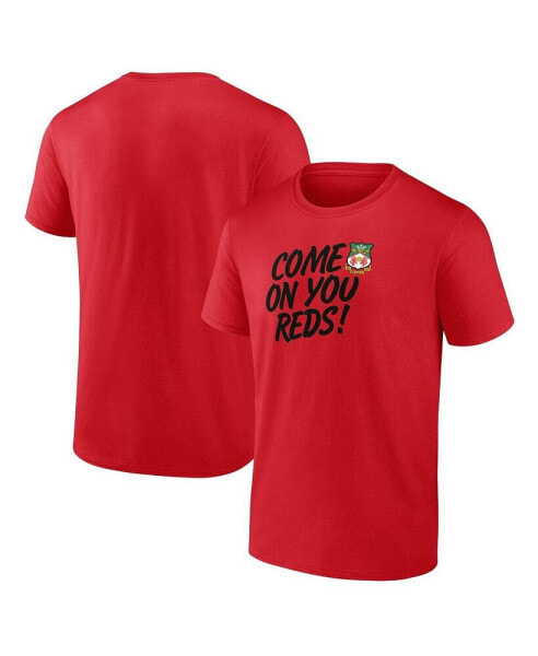 Men's Red Wrexham Come On You Reds T-shirt