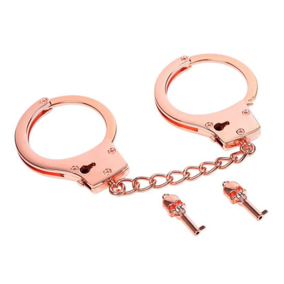 Наручники LATETOBED BDSM LINE Rose Gold Color Cuffs с ключами в форме черепа