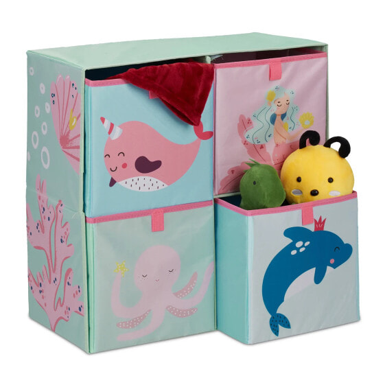 Стеллаж для детей с коробками Relaxdays Kinderregal mit Boxen