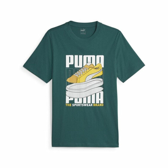 Футболка мужская PUMA Graphiccs Sneaker Зеленая
