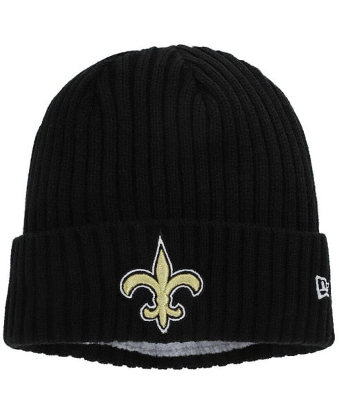 Big Boys Black New Orleans Saints Team Core Classic Cuffed Knit Hat