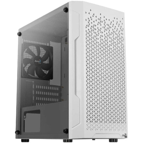 Aerocool Trinity Mini-Tower V1, Tempered Glass - weiß