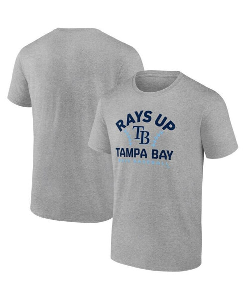 Men's Heathered Gray Tampa Bay Rays Iconic Go for Two T-shirt