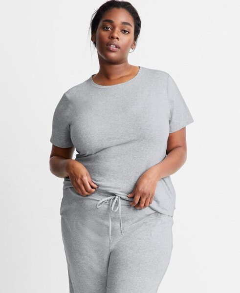 Women's Cotton Blend Short-Sleeve Sleep Tee XS-3X, Created for Macy's