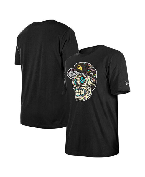 Men's Black San Diego Padres Sugar Skulls T-Shirt