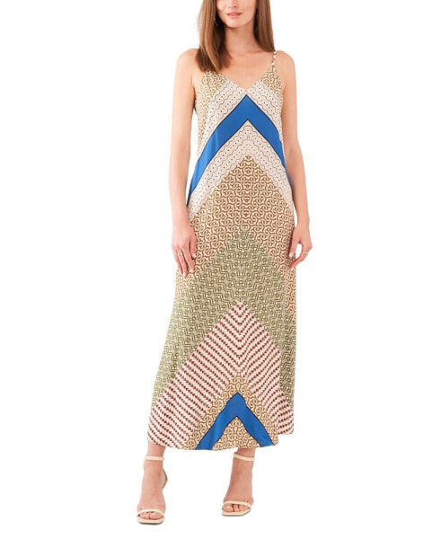 Women's Printed Sleeveless Maxi Dress