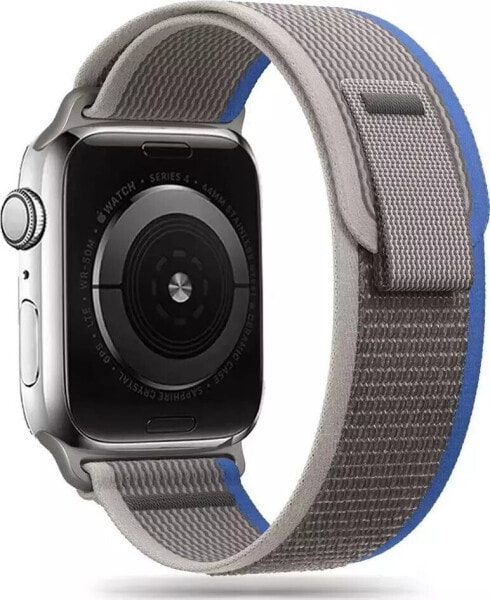 4kom.pl Pasek do smartwatcha Nylon Band do Apple Watch 4 / 5 / 6 / 7 / 8 / SE (38 / 40 / 41 MM) GREY/BLUE