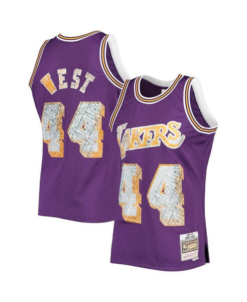 Men's Jerry West Purple Los Angeles Lakers 1971-72 Hardwood Classics 75th Anniversary Diamond Swingman Jersey