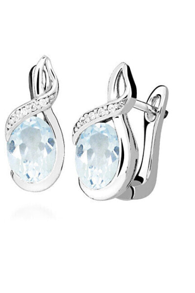 Elegant silver earrings SVLE0071SH8M400