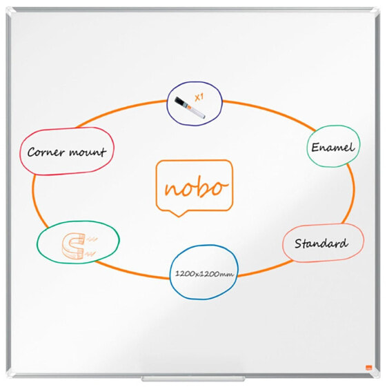 NOBO Premium Plus Lacquered Steel 1200X1200 mm Board
