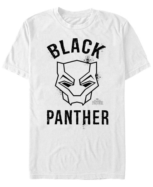 Marvel Men's Black Panther Mask Logo, Short Sleeve T-shirt