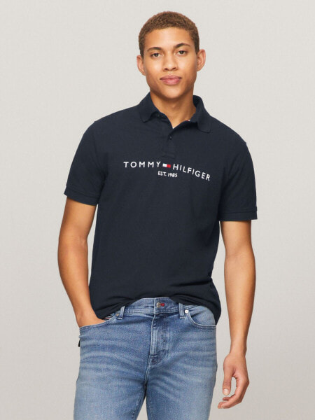 Regular Fit Embroidered Tommy Graphic Polo