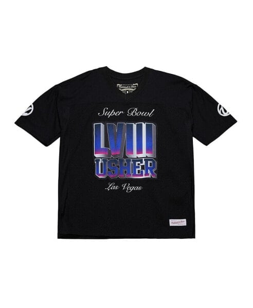 Men's and Women's Black Usher Super Bowl LVIII Collection Triple 7 Legacy Jersey