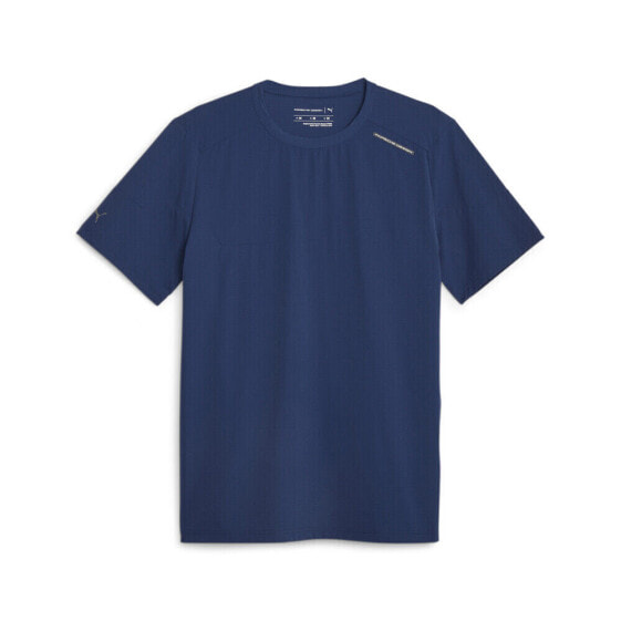 Puma Pd Active Crew Neck Short Sleeve T-Shirt Mens Blue Casual Tops 62109921