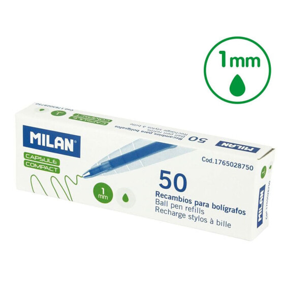 Ручка зеленая MILAN Box 50 для перьевых ручек CAPSULE & COMPACT