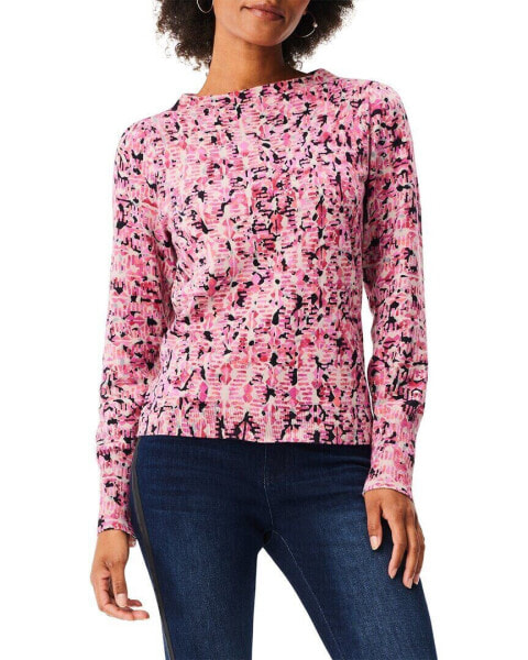 Nic+Zoe Blurred Geo Print Sweater Women's