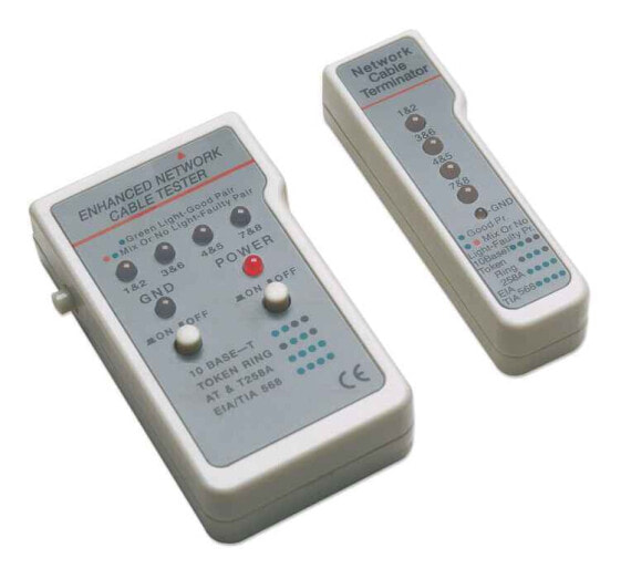 Intellinet Multifunction Cable Tester - RJ-45 and RJ-11 - UTP/STP/FTP - Shielded and Unshielded - Alkaline - 9 V - 90 mm - 25 mm - 105 mm - 185 g