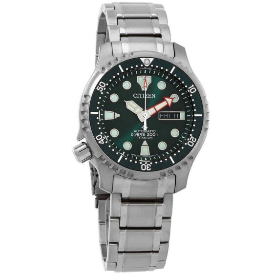 Citizen Men's Promaster Automatic Green Dial Titanium Watch - NY0100-50X NEW