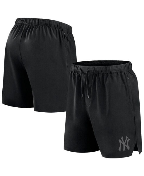 Men's Black New York Yankees Front Office Woven Shorts