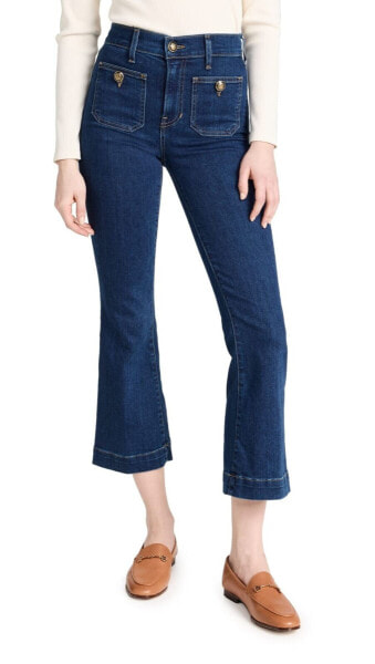 Veronica Beard Jean Women's Carson High Rise Ankle Flare Jeans Blue Size 24