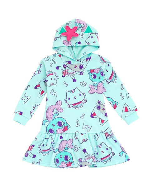 Toddler Girls Pandy Paws Cakey Cat MerCat Fleece Dress to