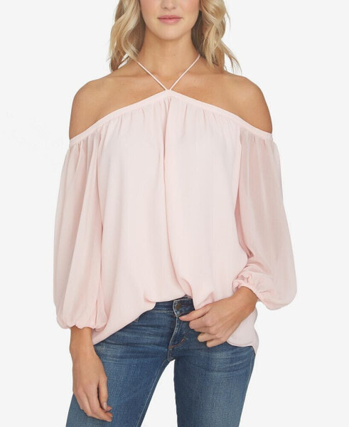 Women's Off-The-Shoulder Halter Neck Blouse