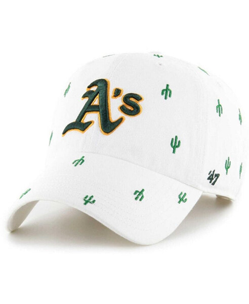 Women's White Oakland Athletics Spring Training Confetti Clean Up Adjustable Hat