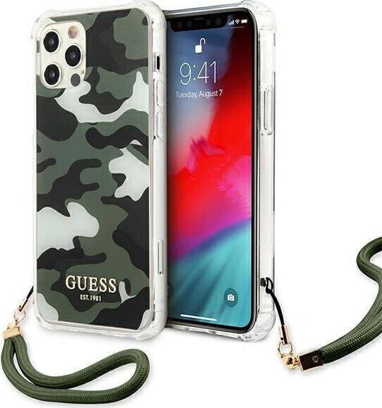 Guess Guess GUHCP12MKSARKA iPhone 12/12 Pro 6,1" zielony/khaki hardcase Camo Collection