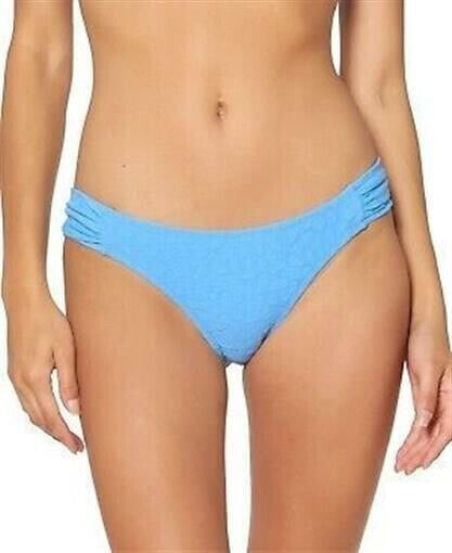 Jessica Simpson 261989 Women's Rose Bay Textured Shirred Bikini Bottoms Size M